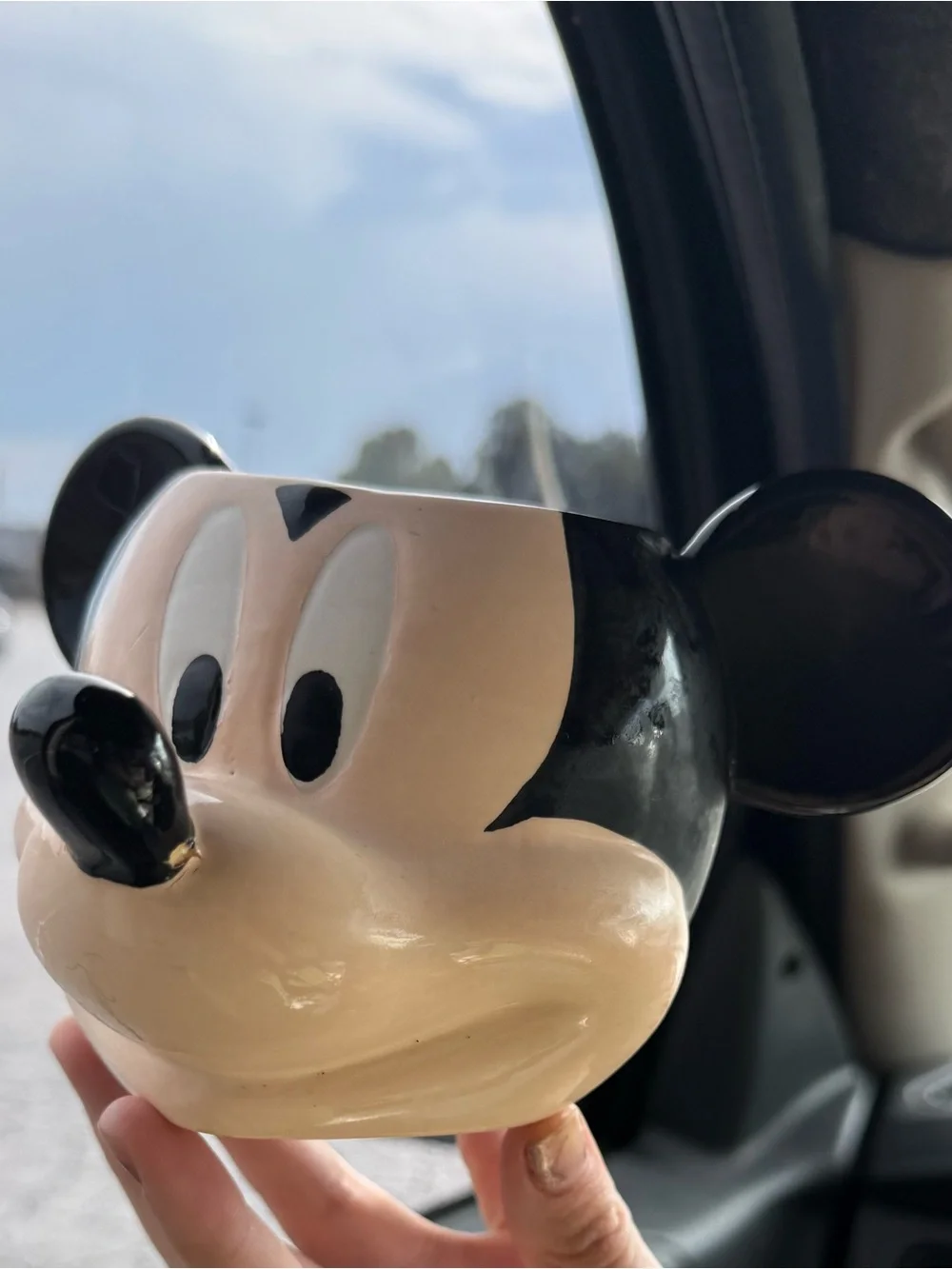 Disney Mickey Mouse Ceramic Head Mug - Black & Cream
